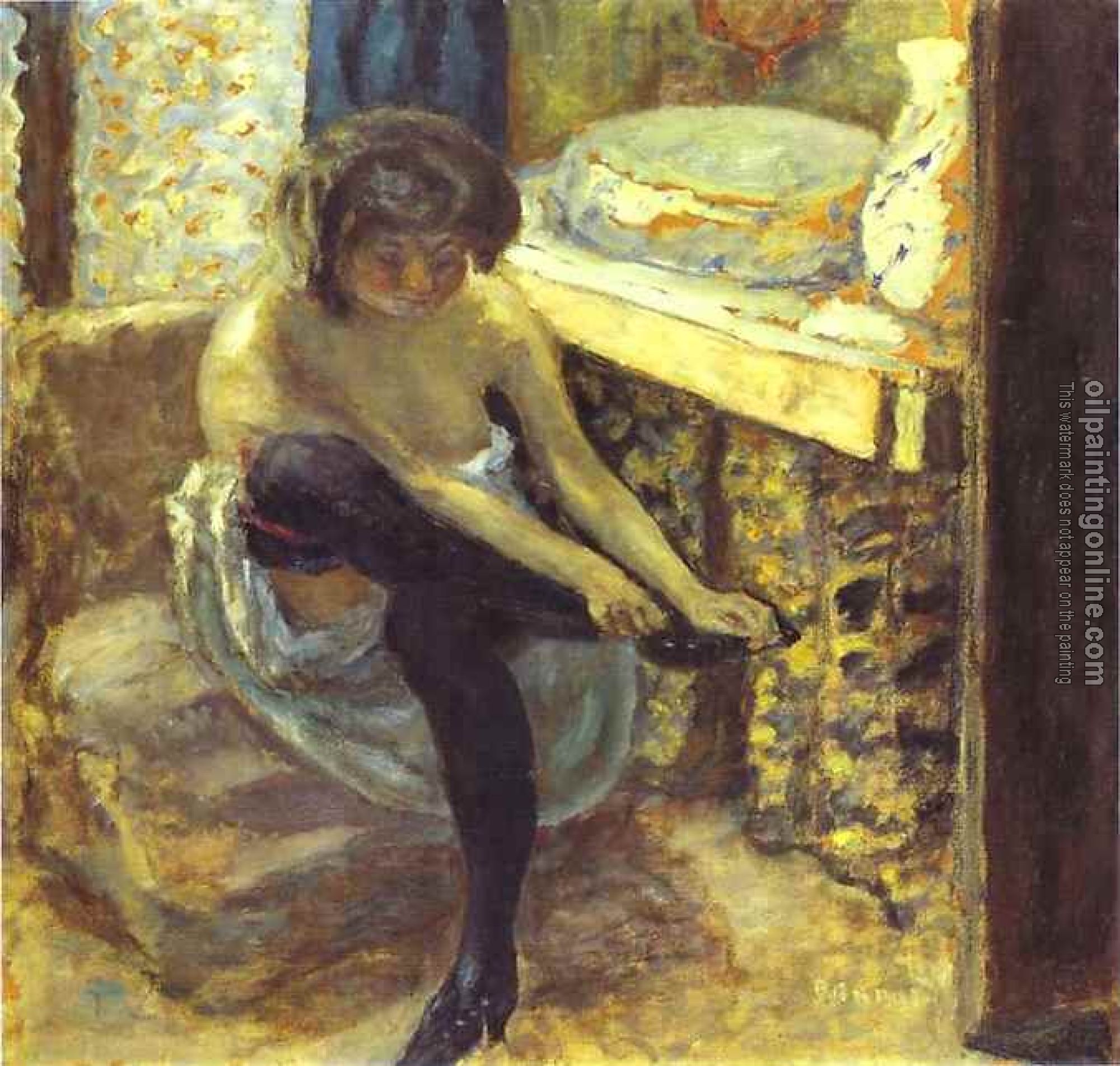 Pierre Bonnard - Woman in Black Stockings